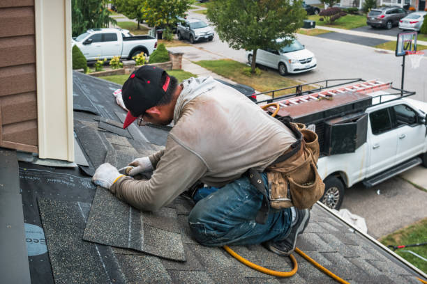 Professional Gutter Repair And Installation technician working in Lake Harbor, FL